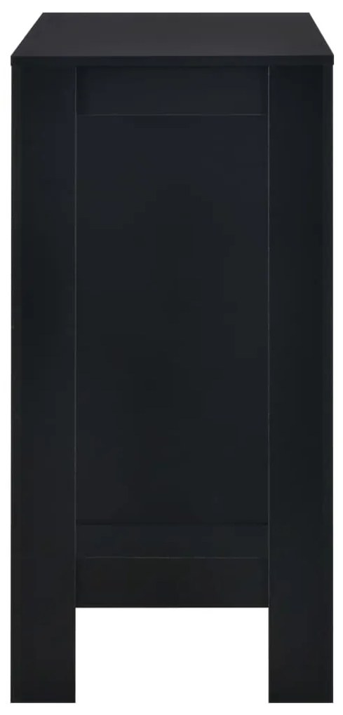 Fekete bárasztal polccal 110 x 50 x 103 cm