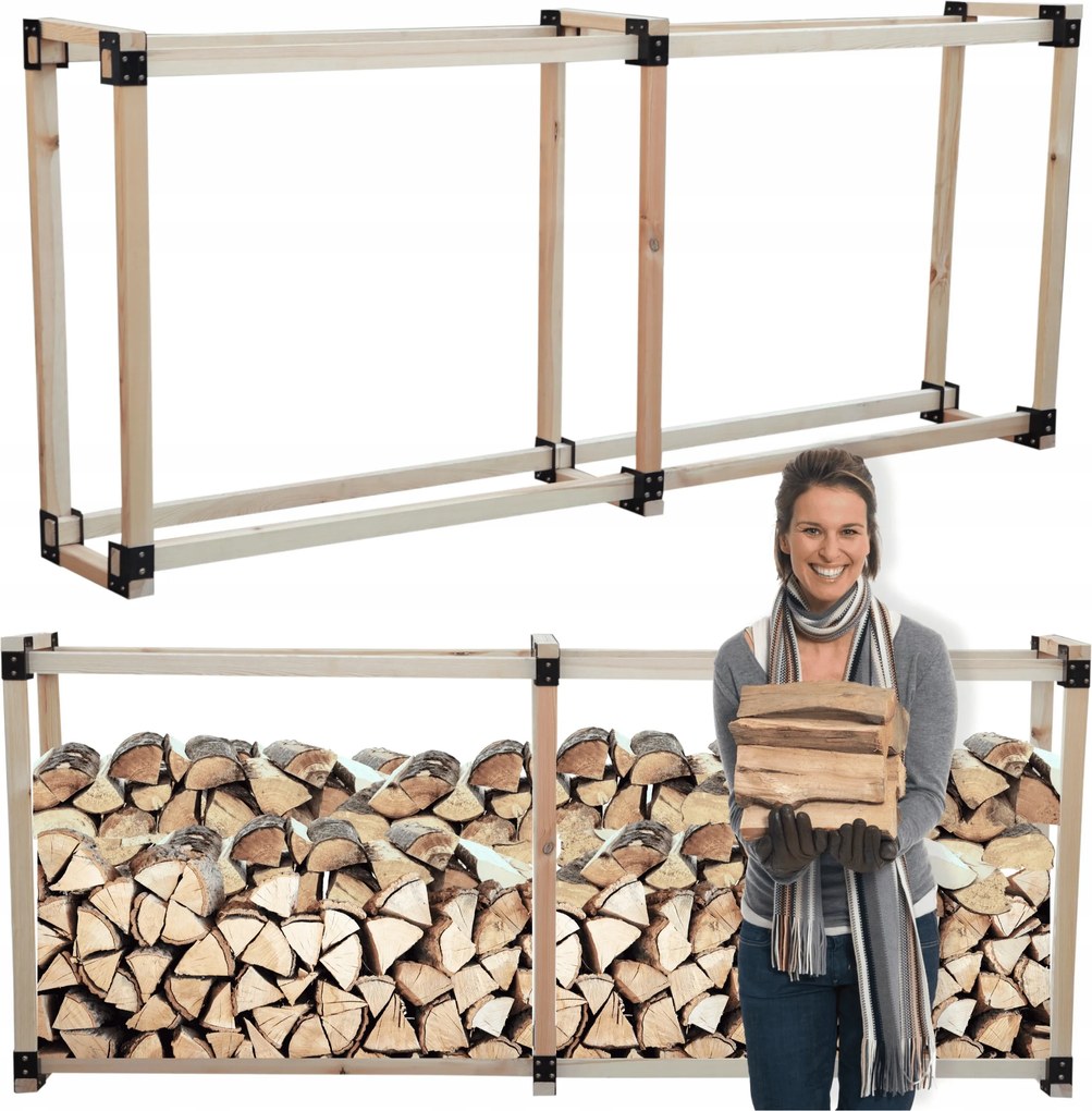 Kandalló fa állvány tűzifa tartó 0,8 m3 Eko