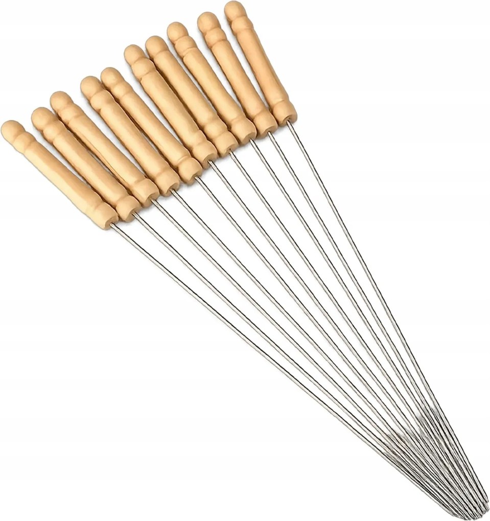 Nyárs nyárs grill nyárs fém bbq 10db 33cm