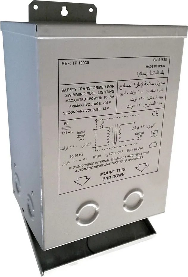 Transzformátor fémházban 230/12 V-300 W