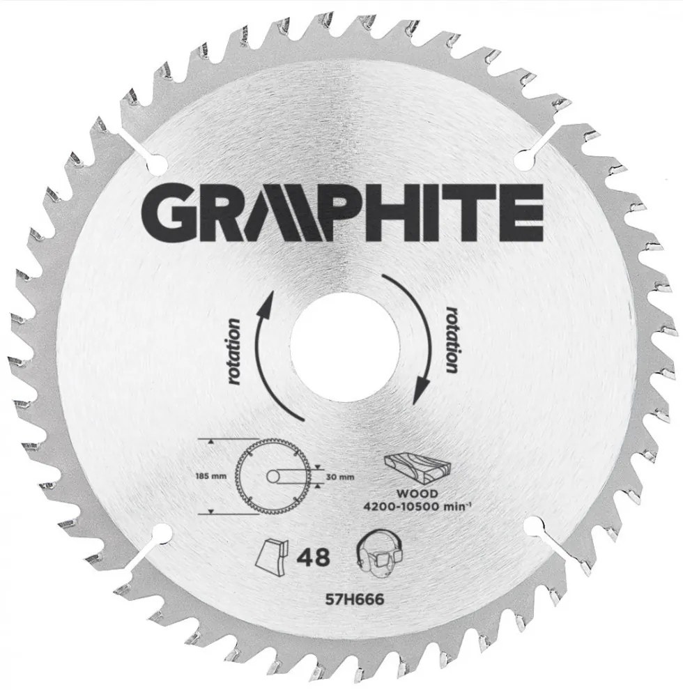 KŐRFŰRÉSZLAP 185*30MM HM 48FOG GRAPHITE