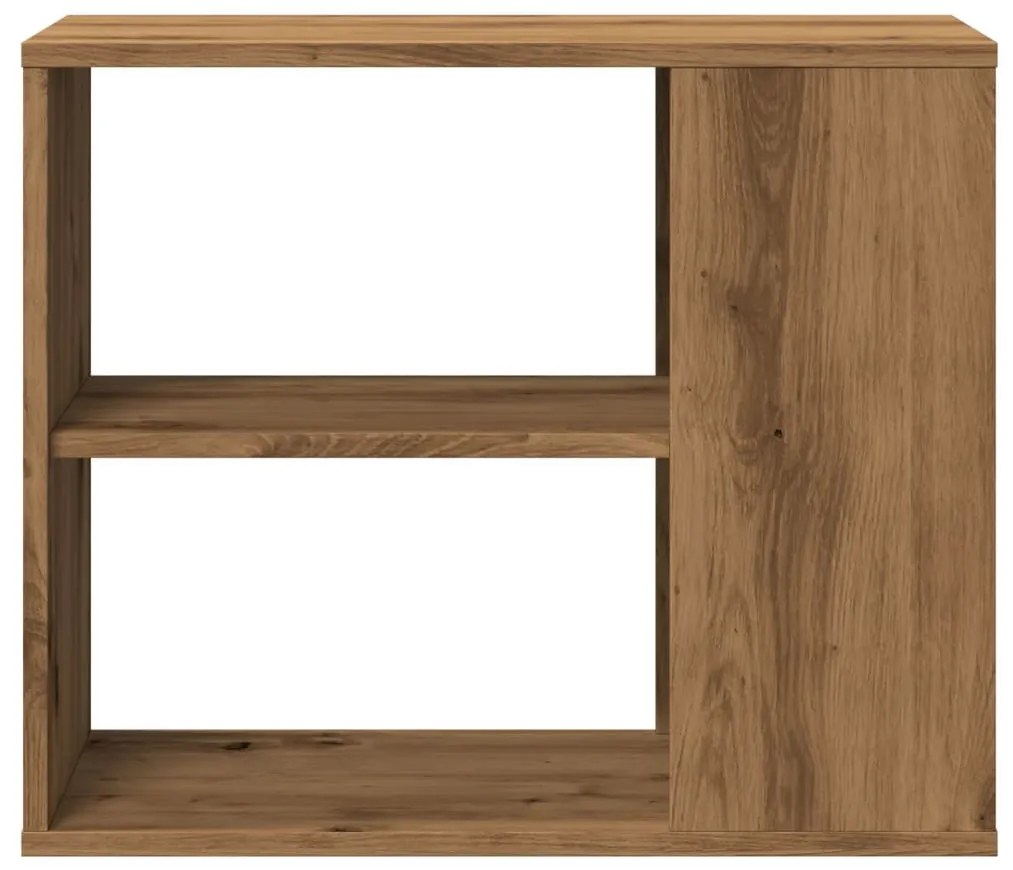 kézműves tölgy színű szerelt fa kisszekrény 60 x 30 x 50 cm