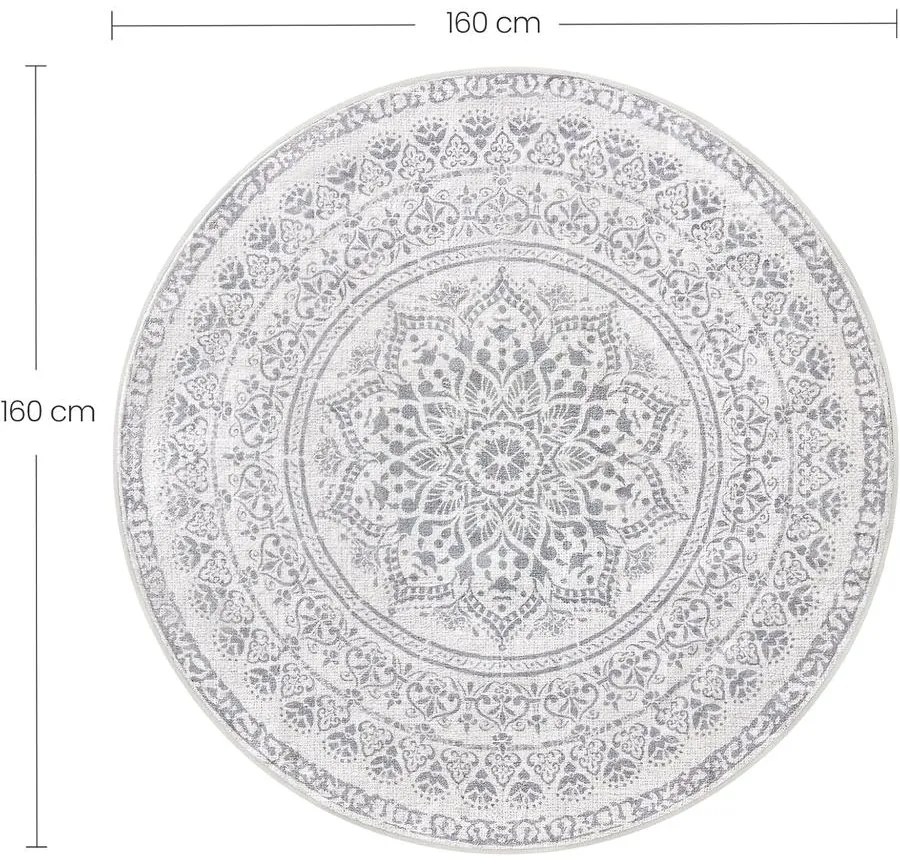 Nappali szőnyeg, 160 cm átmérő, szürke