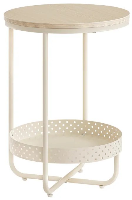 Tárolóasztal 40×40 cm, MDF, Fehérített Tölgy. AKF-E1015 CRM