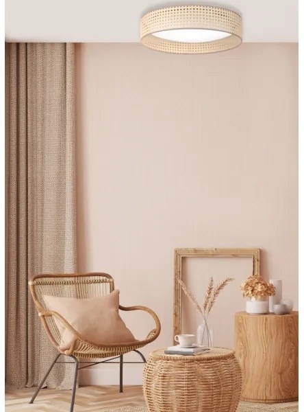 Duolla - LED Mennyezeti lámpa ROLLER LED/24W/230V átm. 45 cm rattan