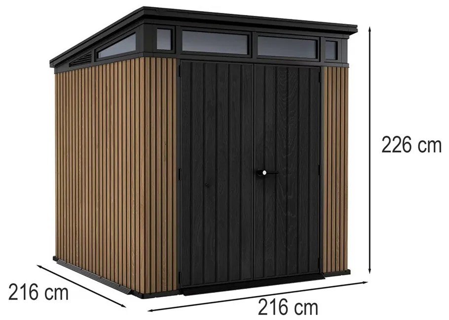 Signature PENT 7x7 műanyag kerti ház velencei barna