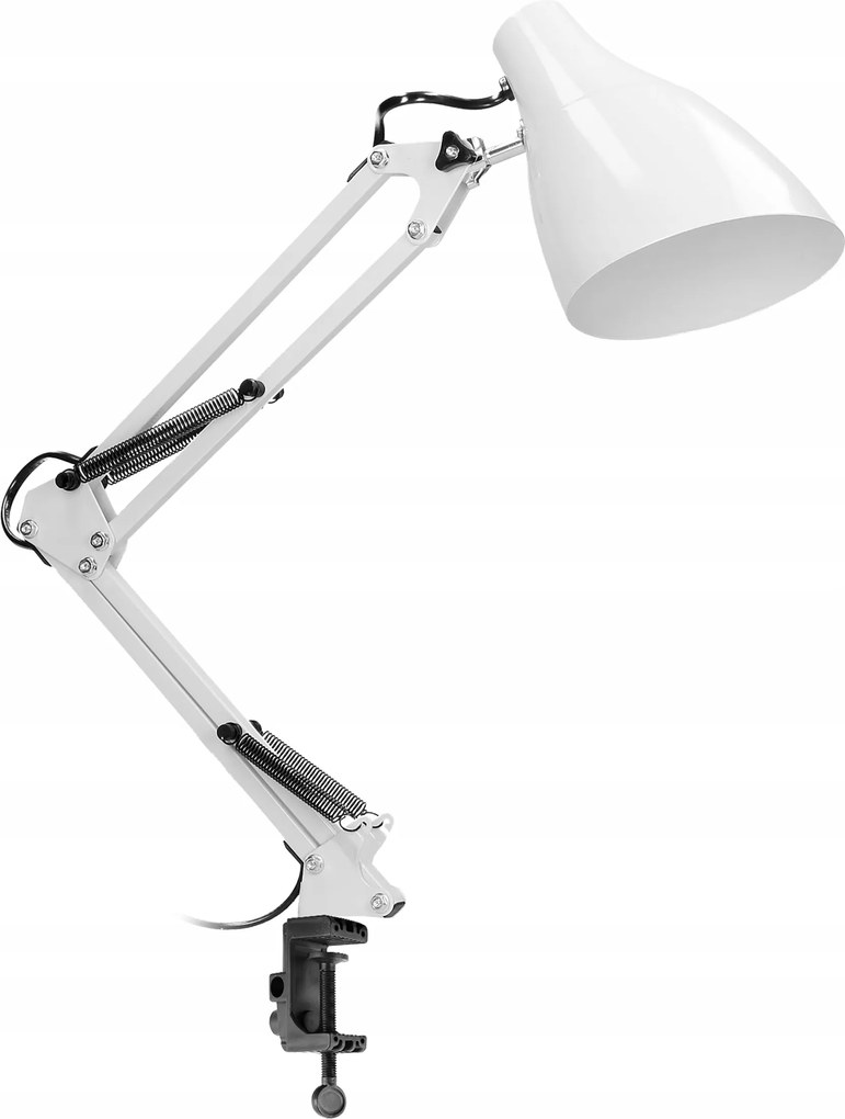 Dian, csavarozható asztali lámpa, 60W, E27, acél, fehér