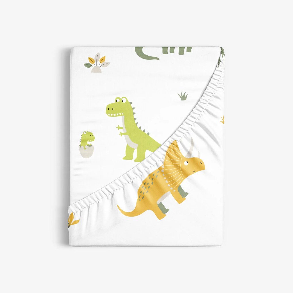 Goldea pamut gumis lepedő - dinoszauruszos kalandok 140 x 200 cm