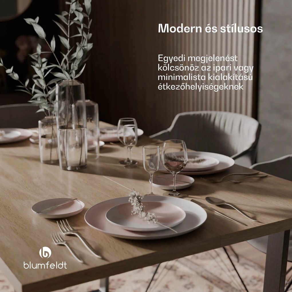 Blumfeldt Bearsdon asztallap 140 x 80 cm konyhába és étkezőbe, Robusztus rétegelt fa