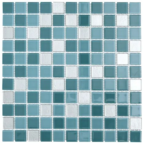 Üvegmozaik Premium Mosaic turquoise 30x30 cm fényes MOS25MIX12