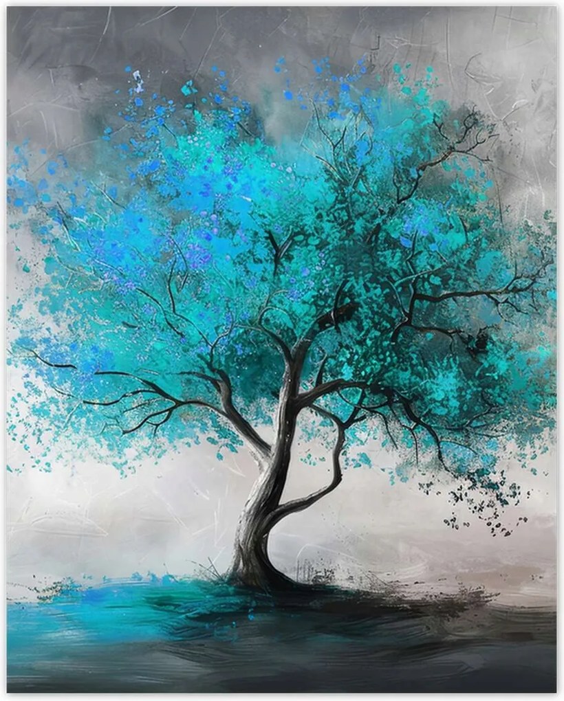 Poszterek 40x50 Kék fa Modern Art