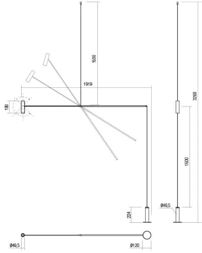 Redo 01-2695 - PICAS LED állítható állólámpa LED/12W/230V fekete