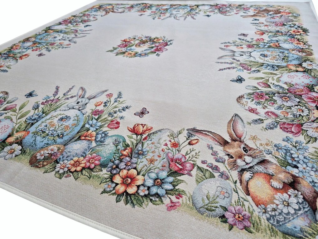 100x100 cm Abrosz Húsvéti nyuszis gobelin szalvéta húsvétra