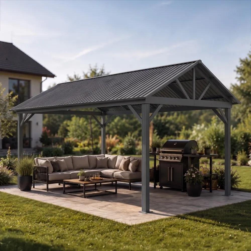 Avenberg PAVILIO Alumínium pergola - 5x3m, fekete