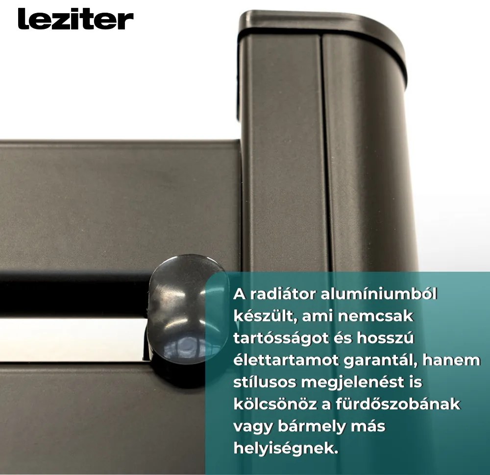 Elektromos törölközőszárító radiátor 500W - FEKETE