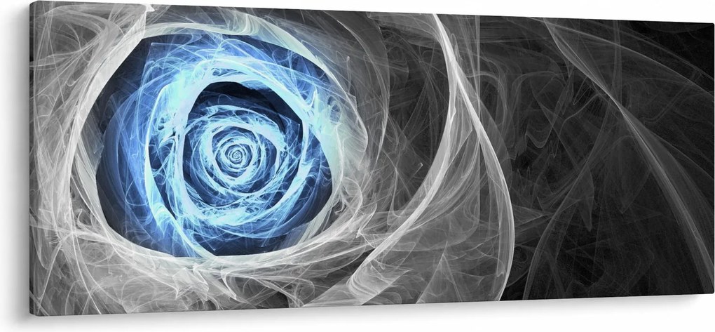 Kép - Absztrakt rózsa kék (120x50 cm)