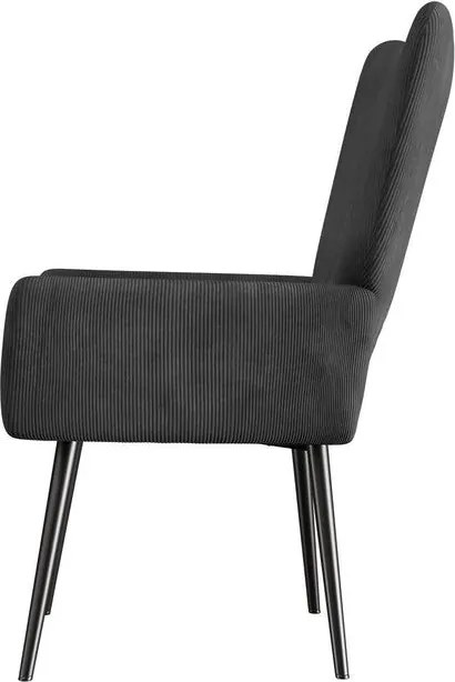 Kordbársony karosszék kényelmes szürke