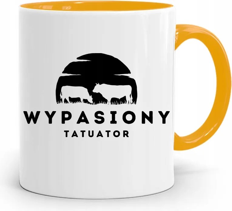 Tetoválóknak Tetováló Bögre Sárga Ajándék fényképes nyomtatással