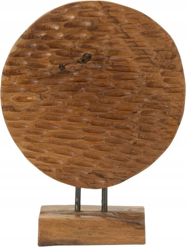 Dekoratív szobor, Érme, 40 cm, tömör fából, barna