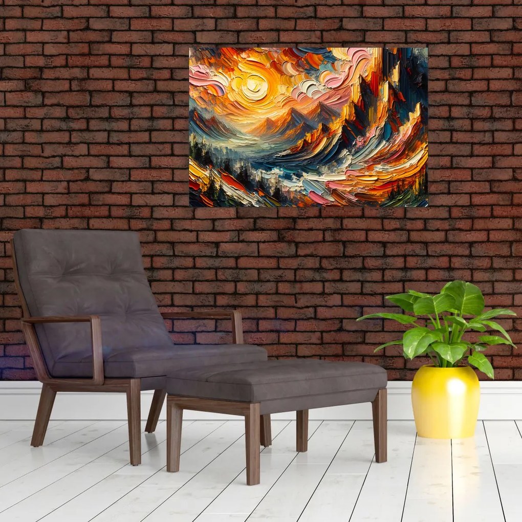 Kép - Hegyek, melyeket napfény ölel (90x60 cm)