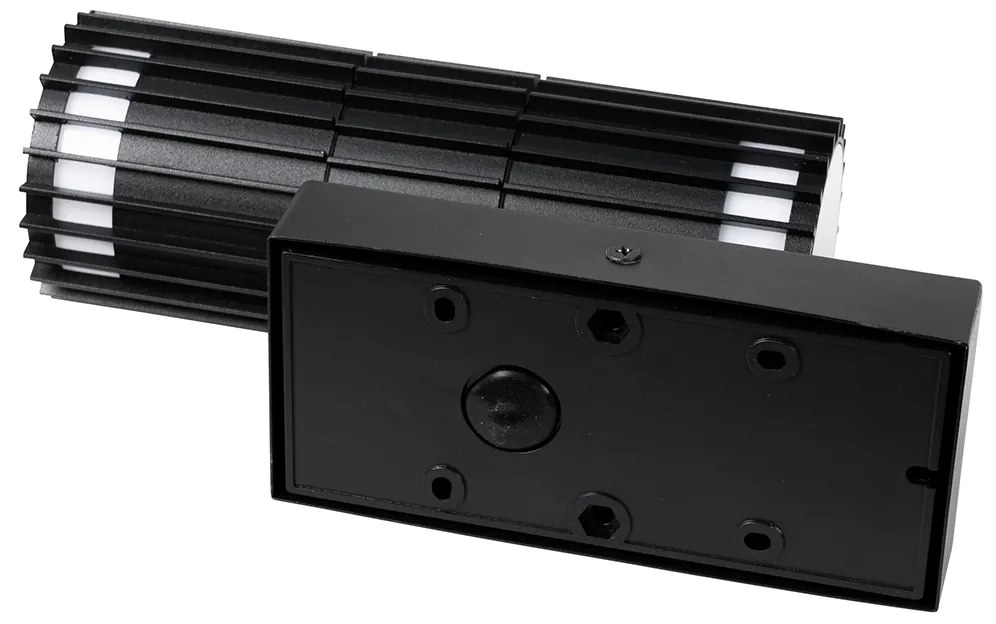 Kültéri fali lámpa fekete mozgásérzékelővel 2-lámpás - Boris