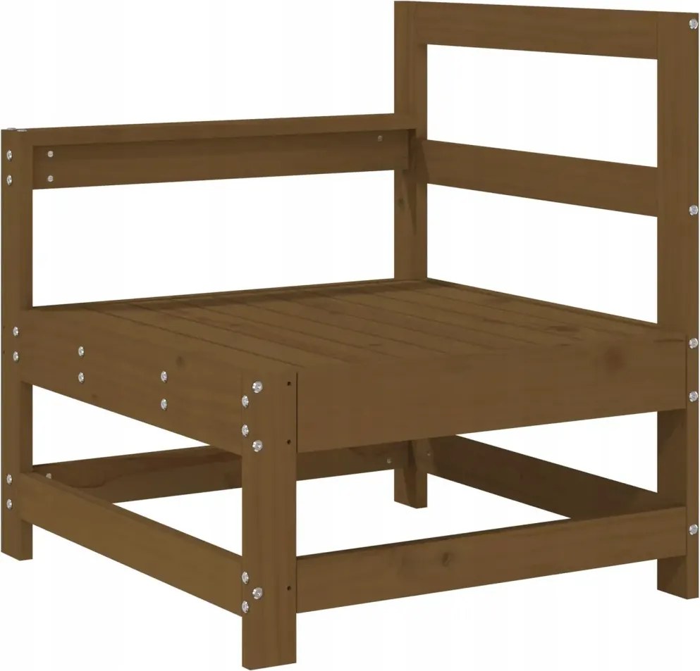 Kerti Ülőgarnitúra Mézbarna, tömör fenyőfa