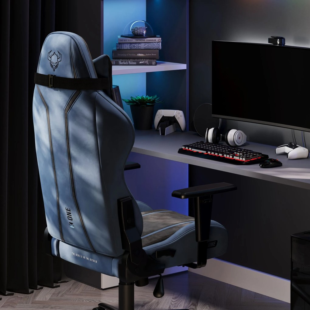 Gamer szék szövet Normal Size, fekete-kék: Diablo X-One 2.0 Night Blue