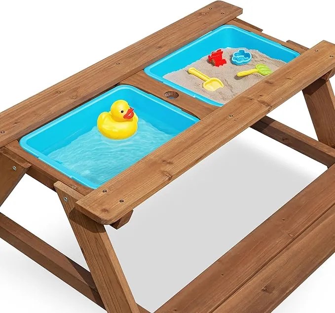 Gyermek kerti pad játékasztallal PLAYLAND 88x88x51 cm