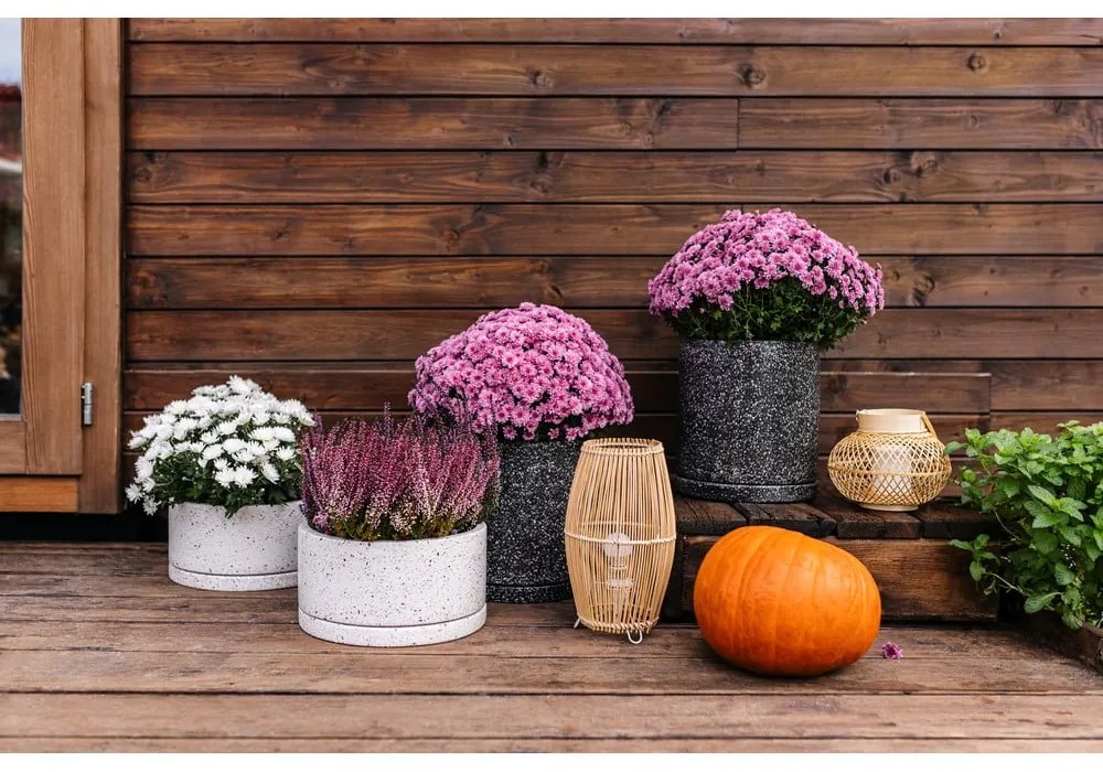 Terrazzo sötétszürke virágcserép, ø 34 cm - Bonami Selection