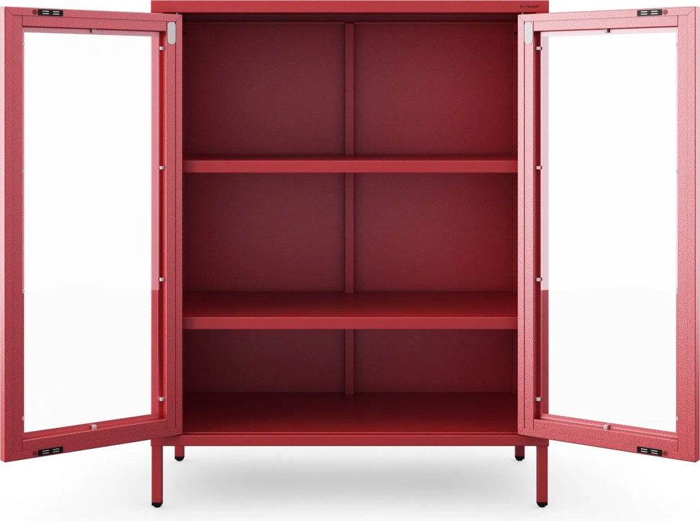 Vitrin GINA, 800 x 1015 x 400 mm, Modern: piros