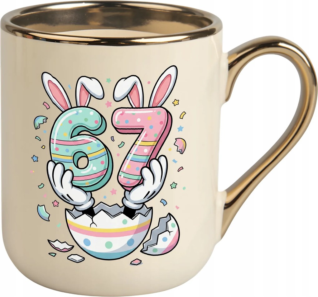 Krém bögre 67 pasztell nyuszi húsvétra ajándék ötlet