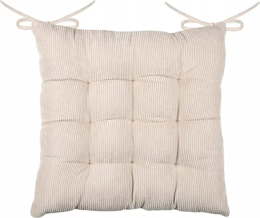 Székpárna Kötött Bézs Steppelt Ülőpárna 38 x 38 cm