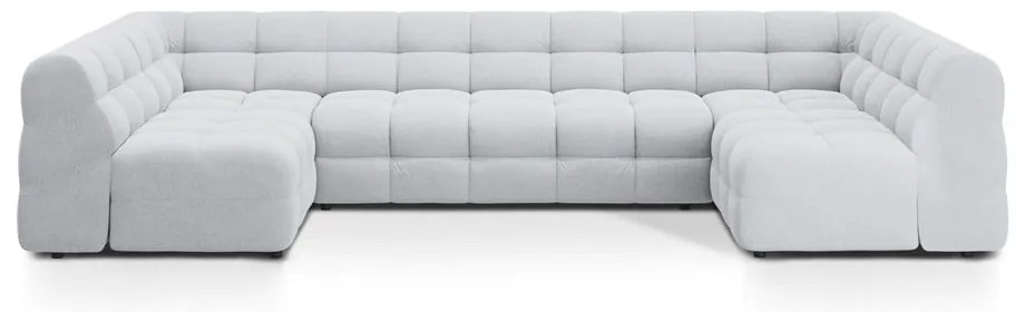 Világosszürke sarokkanapé (U alakú) Kendal – Micadoni