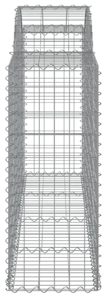 15 db íves horganyzott vas gabion kosár 200x50x100/120 cm