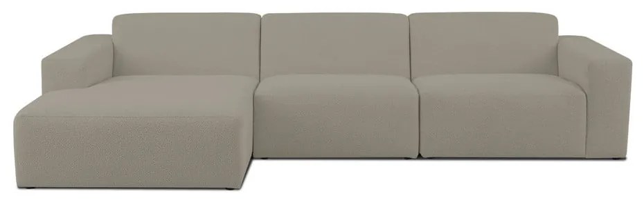 Világosbarna buklé sarokkanapé (bal oldali) Roxy – Scandic