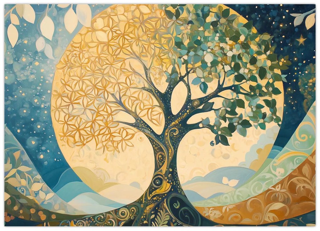 Kép – Életfa a holdban (70x50 cm)