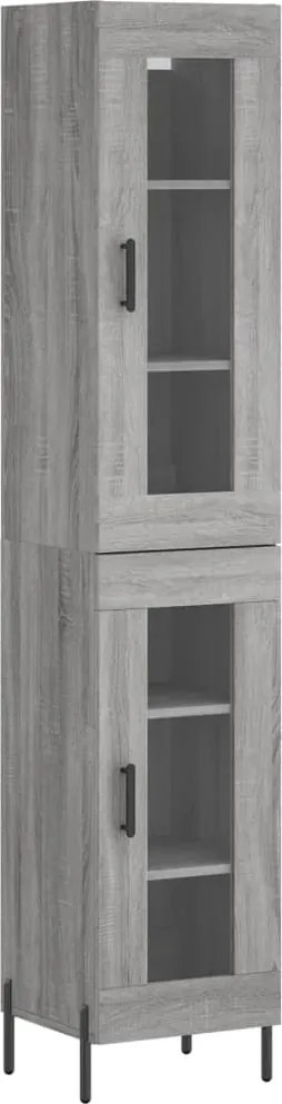 vidaXL szürke sonoma szerelt fa magasszekrény 34,5 x 34 x 180 cm