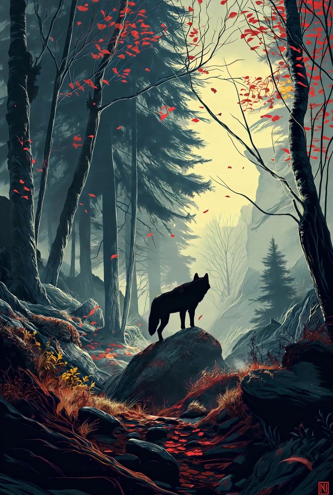 Poszter 68x101cm Erdei visszhangok