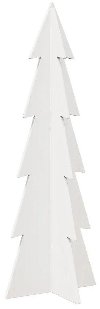 fehér tömör fenyőfa karácsonyfa-dekoráció 112 cm