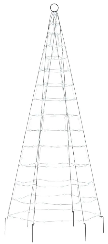 hideg fehér LED karácsonyfa zászlórúdra 200 LED 180 cm