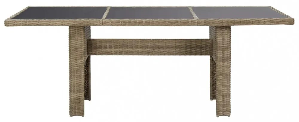 9 részes barna kültéri polyrattan étkezőgarnitúra