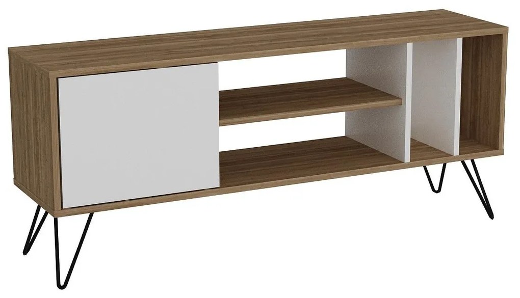 TV asztal/Szekrény Mistique 140 (dió + fekete + fehér) . 1102364