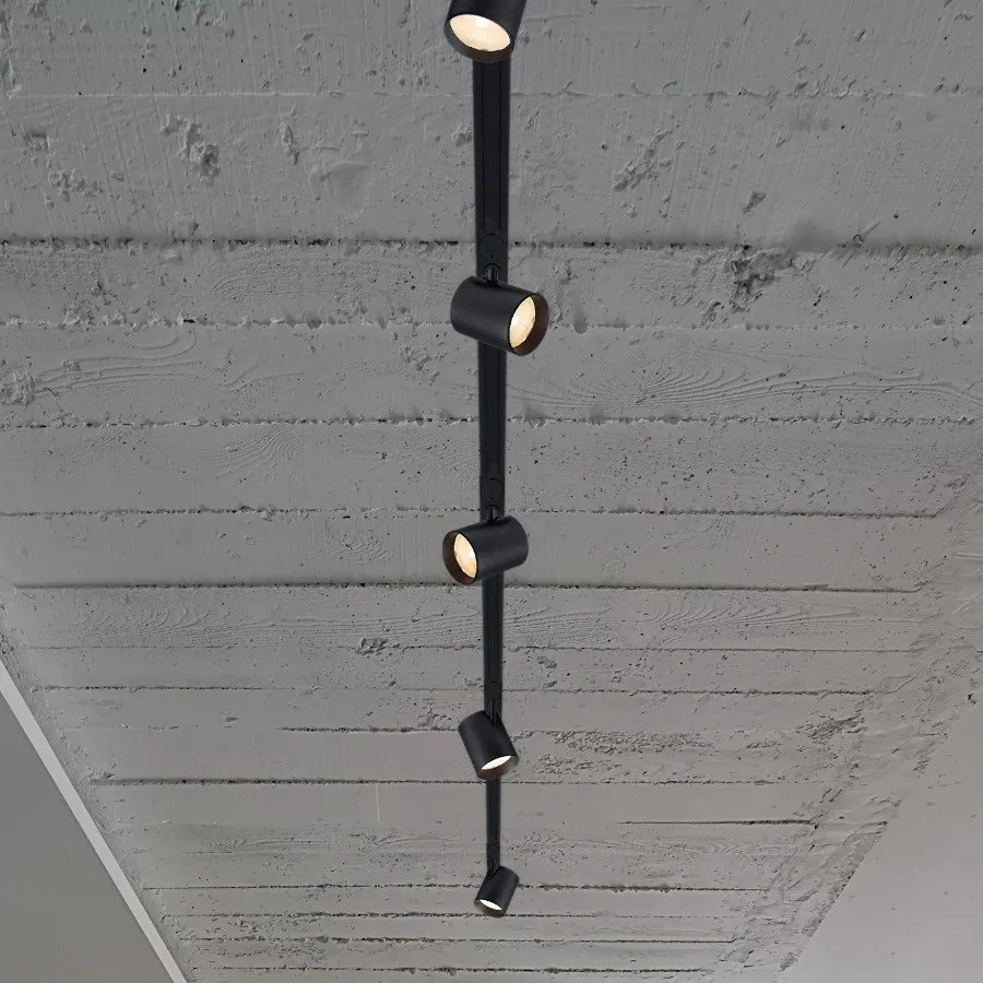RENDL IRIS 7 egyáramkörös sínre fekete 230V LED 10W 24° 3000K
