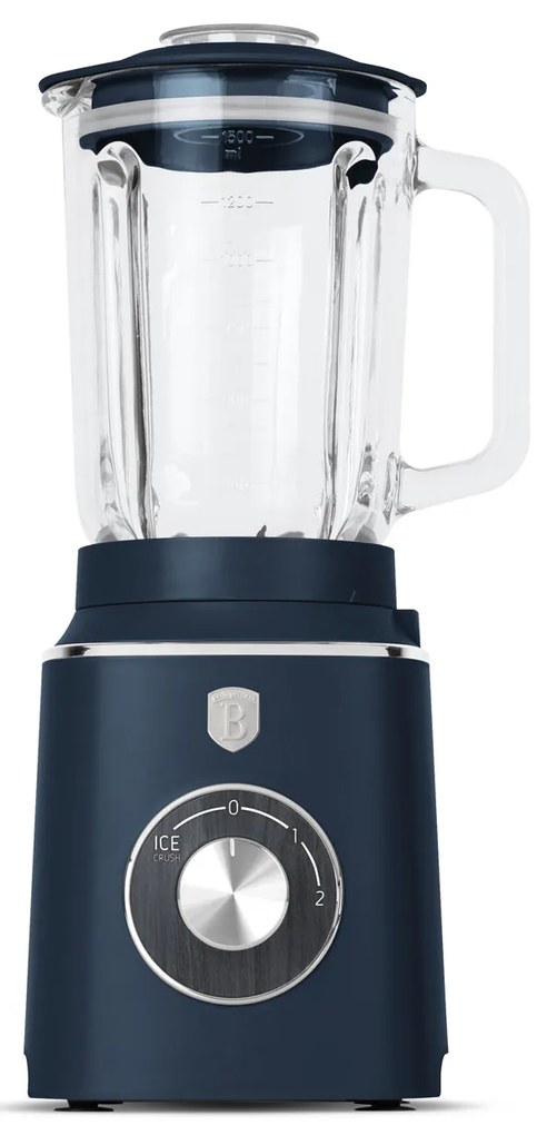 BerlingerHaus Turmixgép 1,5 L-es mércés edzett üvegkancsóval (1000 W) matt kék
