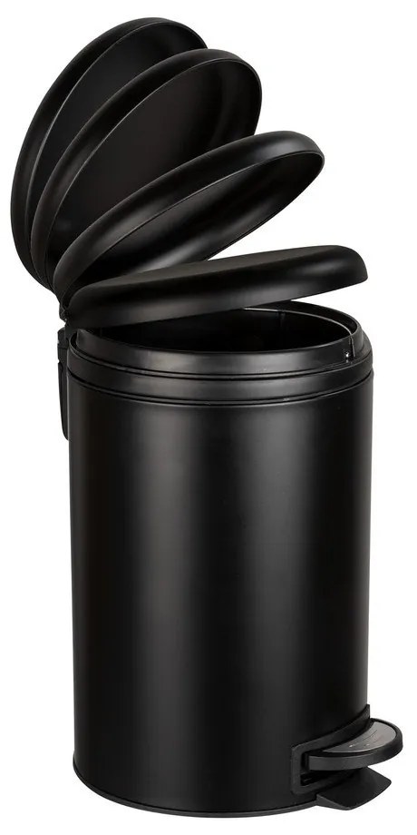 Leman Easy Close fekete szemetes, 12 l - Wenko