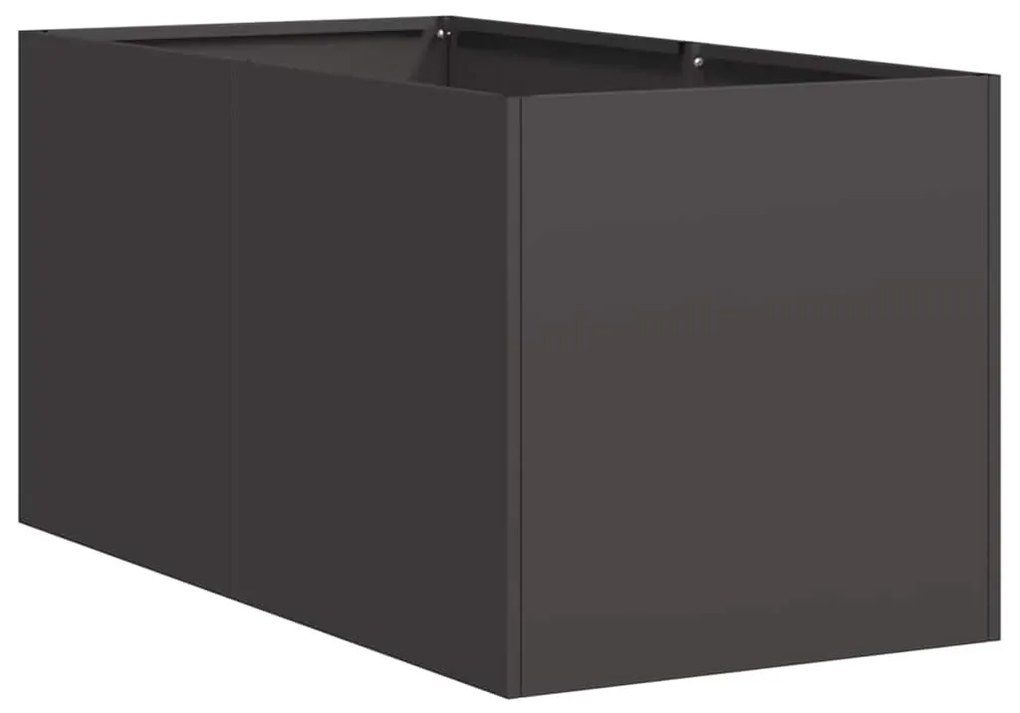 vidaXL fekete hidegen hengerelt acél növénytartó 40x80x40 cm