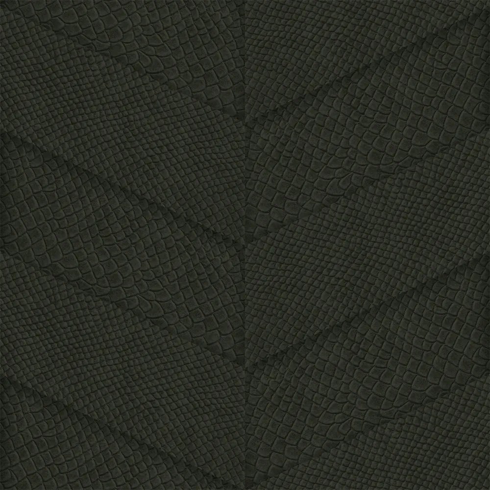 Sötétzöld halszálkabőr utánzatú tapéta