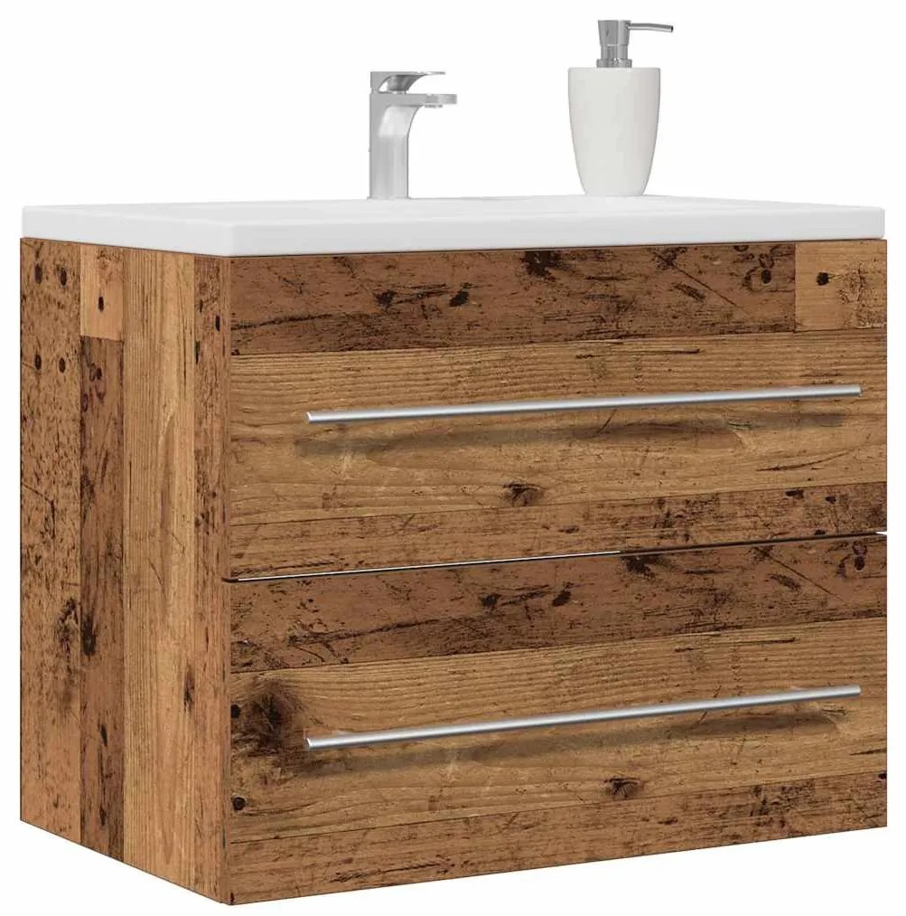 antik fa szerelt fa mosdószekrény 60x38,5x48 cm