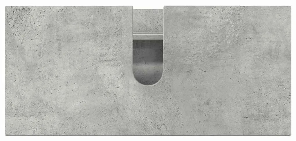 Fürdőszoba bútor szett 2 pcs Beton szürke 76.5 x 35 x 64 cm