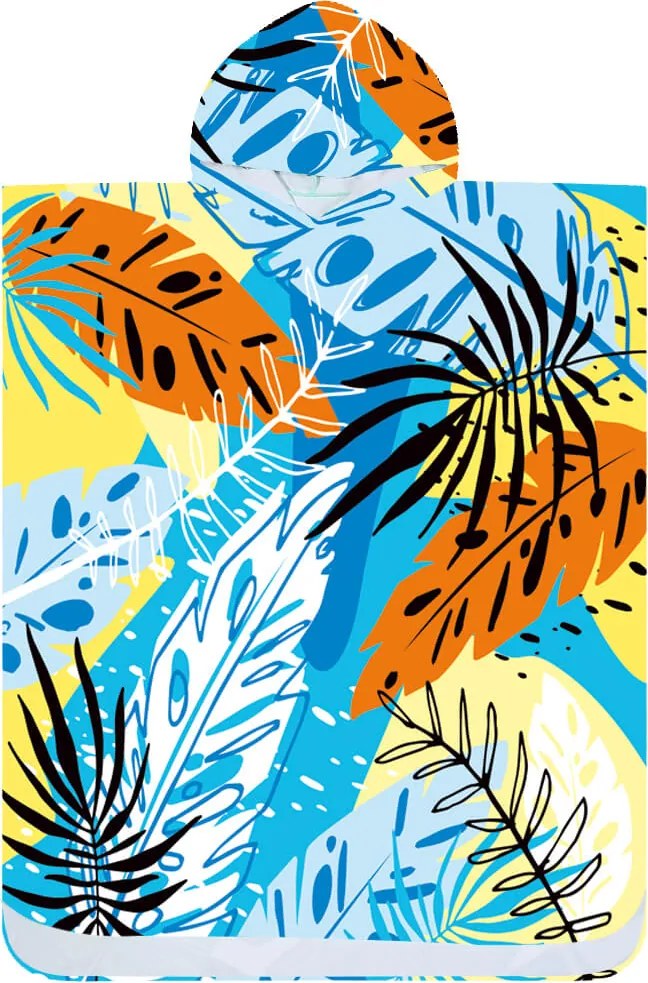 Poncsó törölköző SUMMER FRESH kék-sárga 80×145 cm